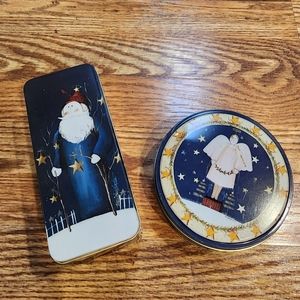 Set of 2 Vintage Department 56 Tins Once Upon a Starry Night